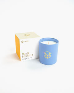 Amber & Vanilla Soy Candle - Defy the Darkness with an Unexpected Twist.